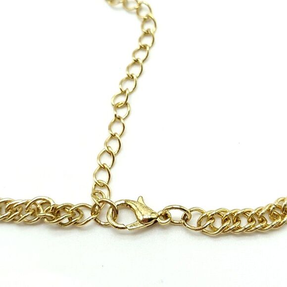 Gold-tone Statement Bib Necklace Mustard Yellow & Green Lobster Clasp - Picture 5 of 10